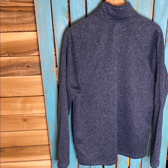 Eddie Bauer Blue heather pullover Quarter-Zip Sweater size XL - Picture 5 of 6
